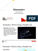 PHY01 Kinematics Course Outcome Motion