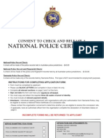 Consent To Check and Release A National Police Certificate July 2010