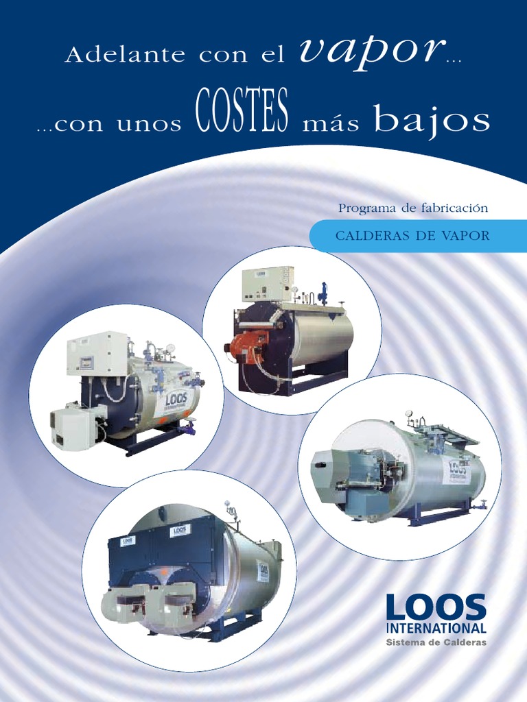 Calderas de Vapor Pirotubulares LOOS | PDF | Vapor | Agua