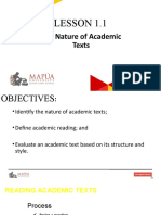 1.1. Nature of Academic Texts