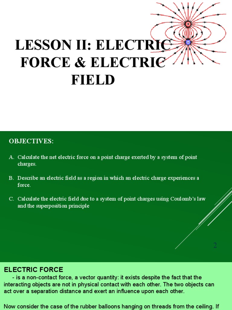 lesson2-electric-force-field-pdf-electric-field-electric-charge