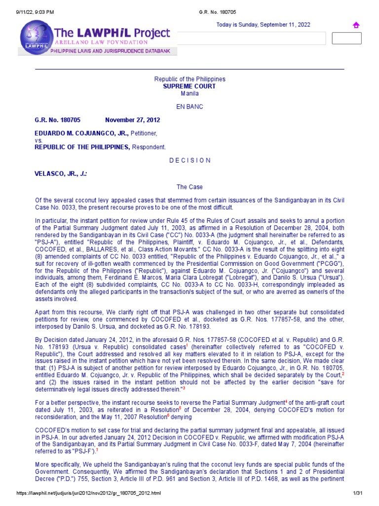 Cojuangco vs republic 686 scra 472 1 pdf lawsuit judiciaries