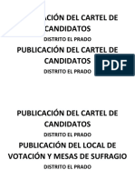 Publicación Del Cartel de Candidatos