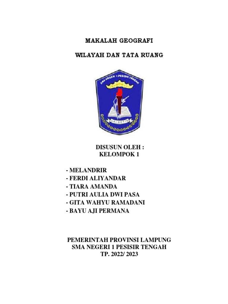 Makalah Wilayah Dan Tata Ruang | PDF