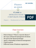 Introduction to Corporate Finance Fundamentals