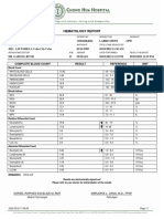 Hematology Report: Inocencio, Lourdes Caresosa 110022684024 LABR15150392 OPD