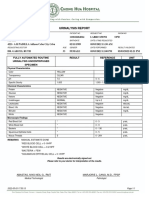 Urinalysis Report: Inocencio, Lourdes Caresosa 110022684024 LABR15150392 OPD