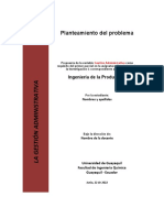 Tarea Grupal Informe Académico - Planteamiento Del Problema y Sustentación Teoríca (Formato)