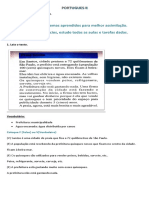 Revisão de temas de interpretação de texto, diálogos e verbos ser e estar