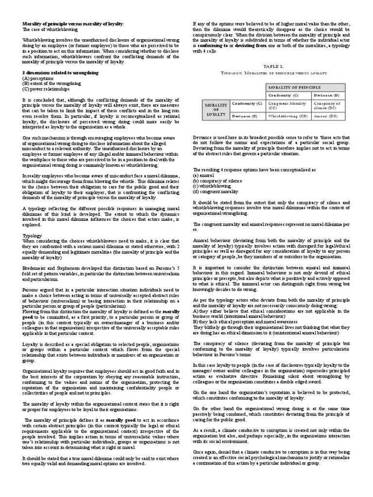 Crim5 Morality of Principle VS Morality of Loyalty PDF