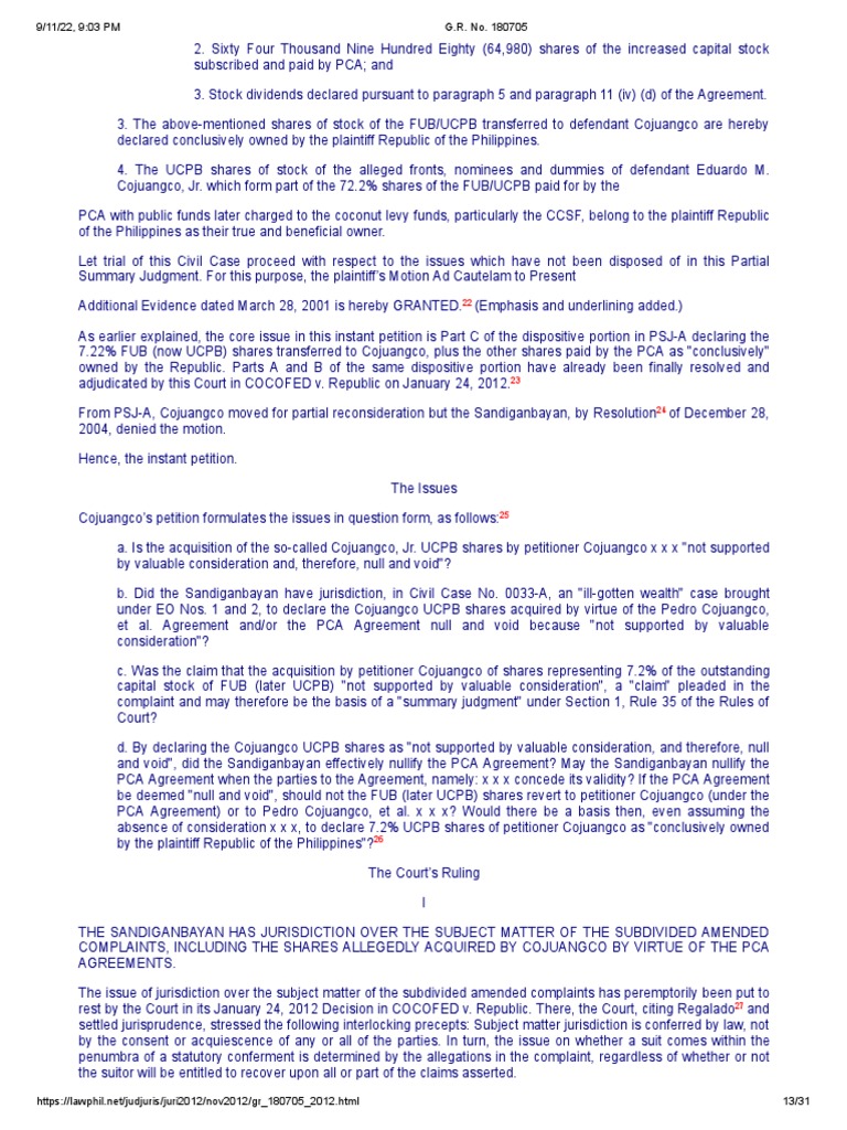 Cojuangco vs republic 686 scra 472 13 pdf lawsuit common law