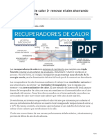 Recuperadores de Calor Renovar El Aire Ahorrando Energía - Infografía