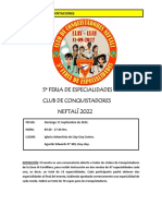 Manual de Orientaciones 5a. Feria Especialidades Conquistadores Club Neftali 2022