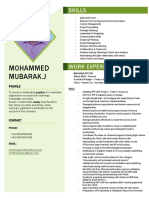 Mohammed Mubarak.J Resume