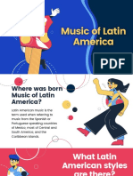 The Music of Latin America Refers To Music Originating From Latin America, Namely The Romance-Speaking Countries and Territories of The Americas and The Caribbean