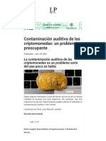 Contaminación Auditiva de Las Criptomonedas - Un Problema Preocupante - LatinAmerican Post