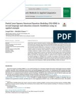 Partial Least Squares Structural Equation Modeling PLS-SEM in Second Language and Education Research: Guidelines Using An Applied Example