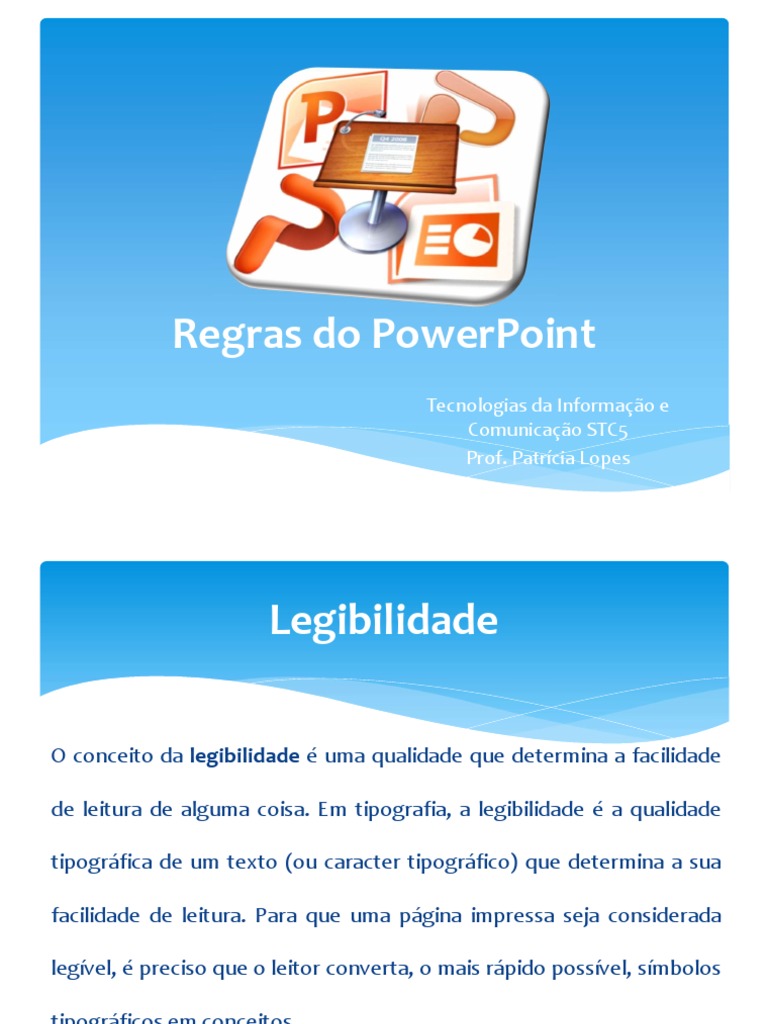 Regras Do Power Point PDF Cor Tipografia
