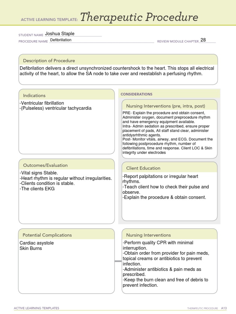Defib ATI Template | Download Free PDF | Cardiovascular System ...