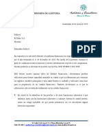 Carta compromiso auditoria financiera El Pollo