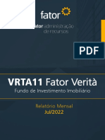 Relatório mensal Fundo Imobiliário Fator Verità Jul/2022