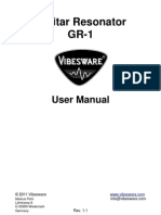 Vibesware Guitar Resonator GR-1 User Manual
