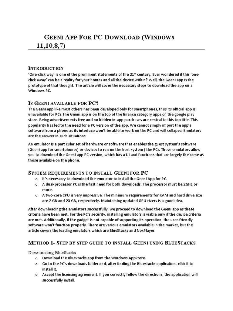 SAA2 Geeni App For PC Download (Windows 11,10,8,7) PDF Mobile App