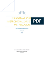 1.9 Normas Sobre Metrología y 1.10 Sistema Metrológico