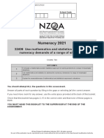 NCEA Numeracy pilot sample questions 2021