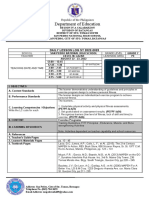 Department of Education: Daily Lesson Log Sy 2022-2023