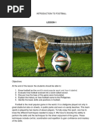 Football Lesson 1 and 2 Intro, History and Basic Skills