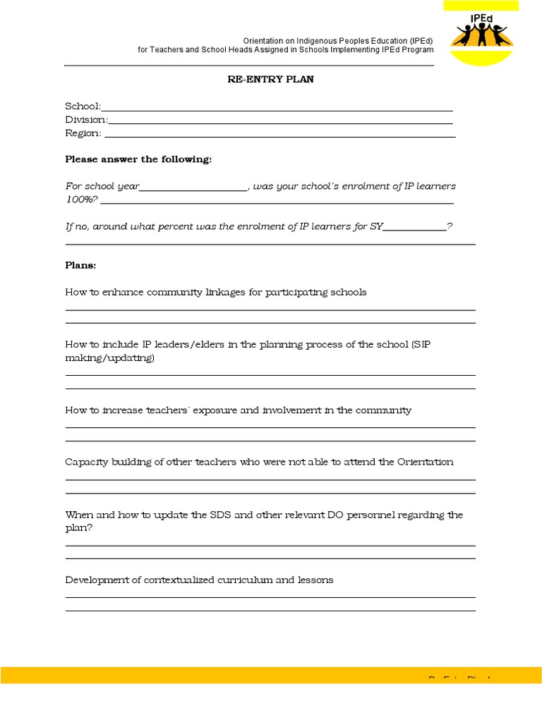 1 re entry plan pdf career growth