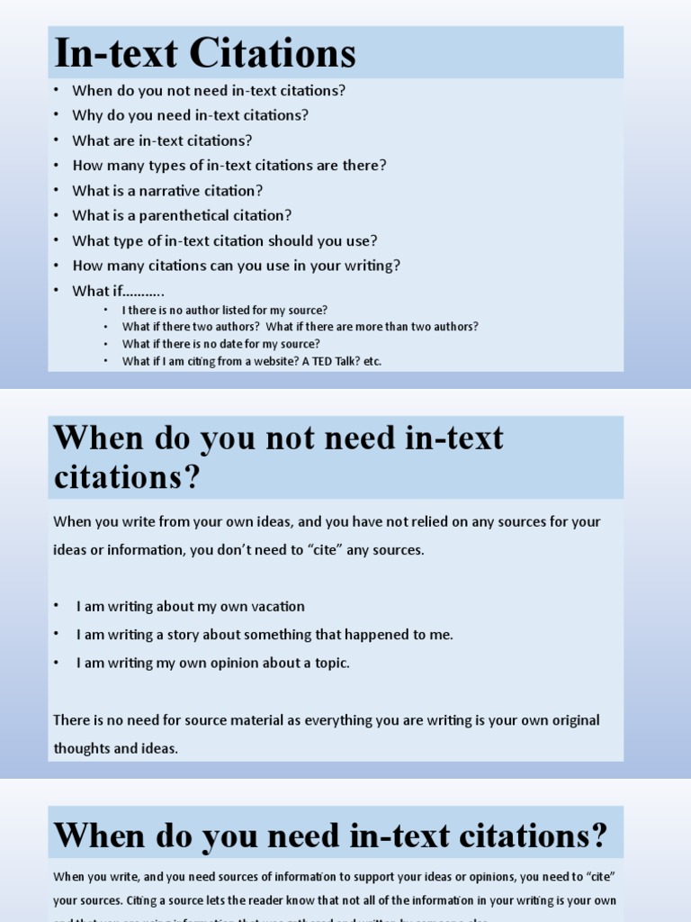 In Text Citations | PDF | Citation | Bracket