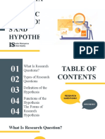 Quantitative Research Question and Hypothesis