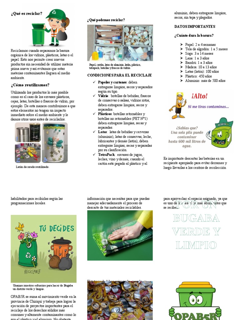 Guía Práctica de Reciclaje en Bugaba | PDF | Residuos | El plastico