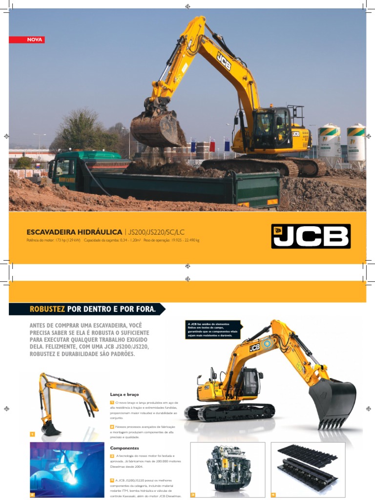 Catalogo JCB JS200 JS220 | PDF | Motores | Bomba