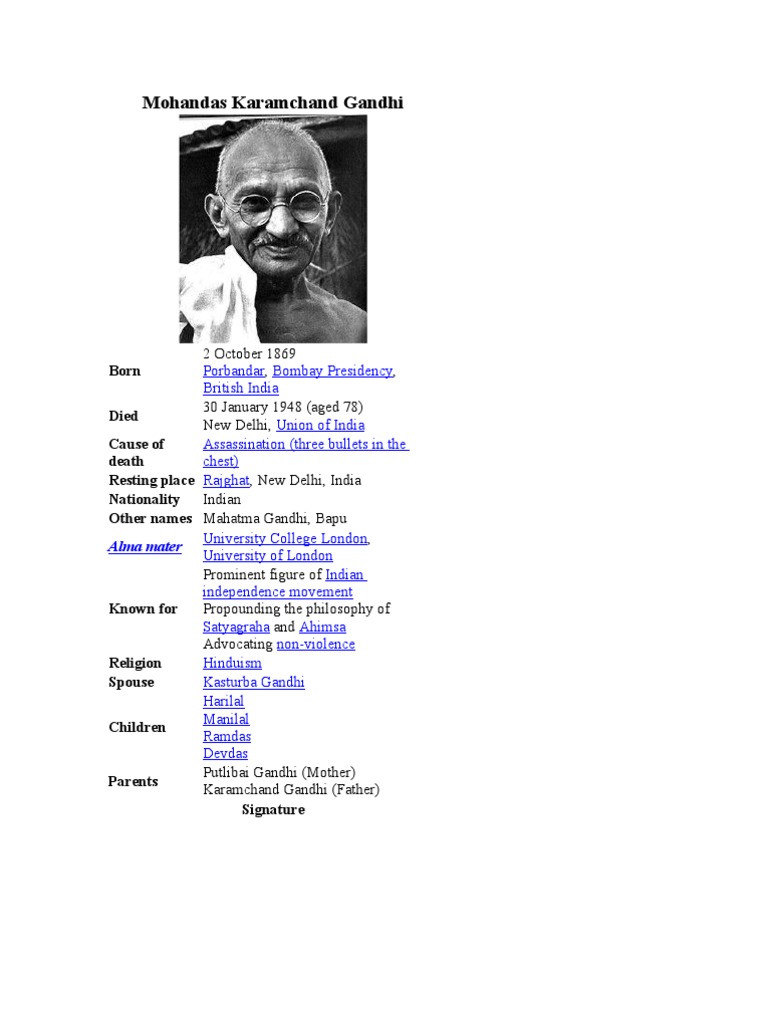 Mohandas Gandhi: Leader of Nonviolence | PDF | Indian Independence ...