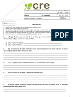 Geografia Prova Trimestral - 2 Trimestre