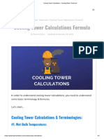 Cooling Tower Calculations - Cooling Water Treatment