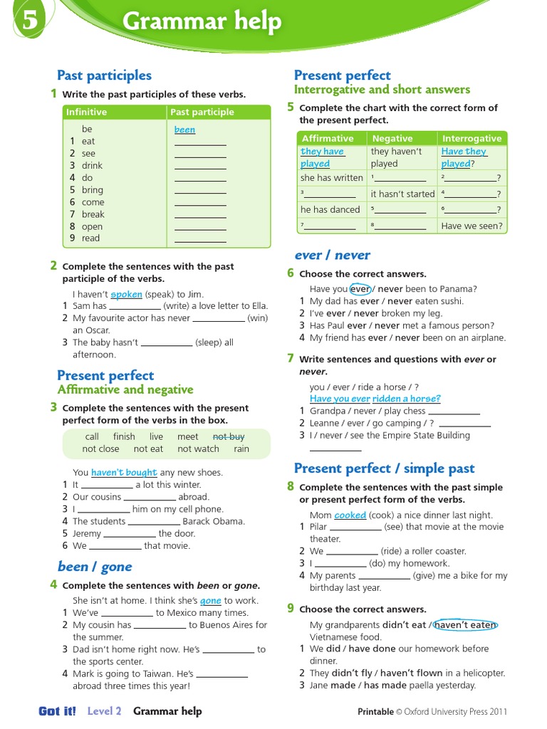 Got It 2 Grammar Help 5 | PDF | Languages | Foreign Language Studies
