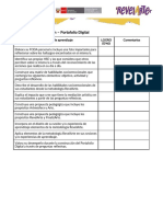 Ficha de evaluación de Portafolio Digital Docente 