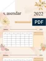 Flowers Illustration 2022 Calendar