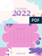 Pastel Playful Aesthetic Abstract Sparkle 2022 Calendar
