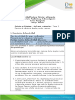 Guia de Actividades y Rúbrica de Evaluación - Unidad 1 - Tarea 2 - Ejercicio de Cálculo de Ángulos, Rumbo y Azimut