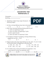Mathematics 2 Diagnostic Test