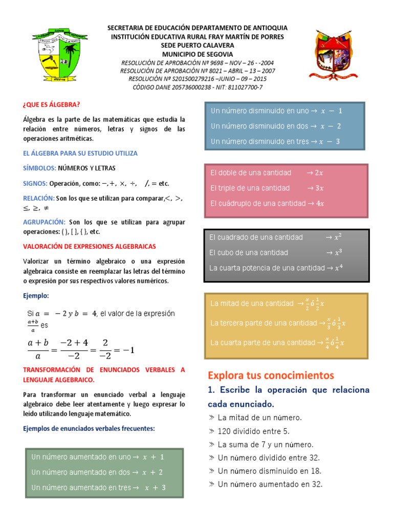 Que Es Álgebra Clase | PDF | Álgebra | Álgebra abstracta