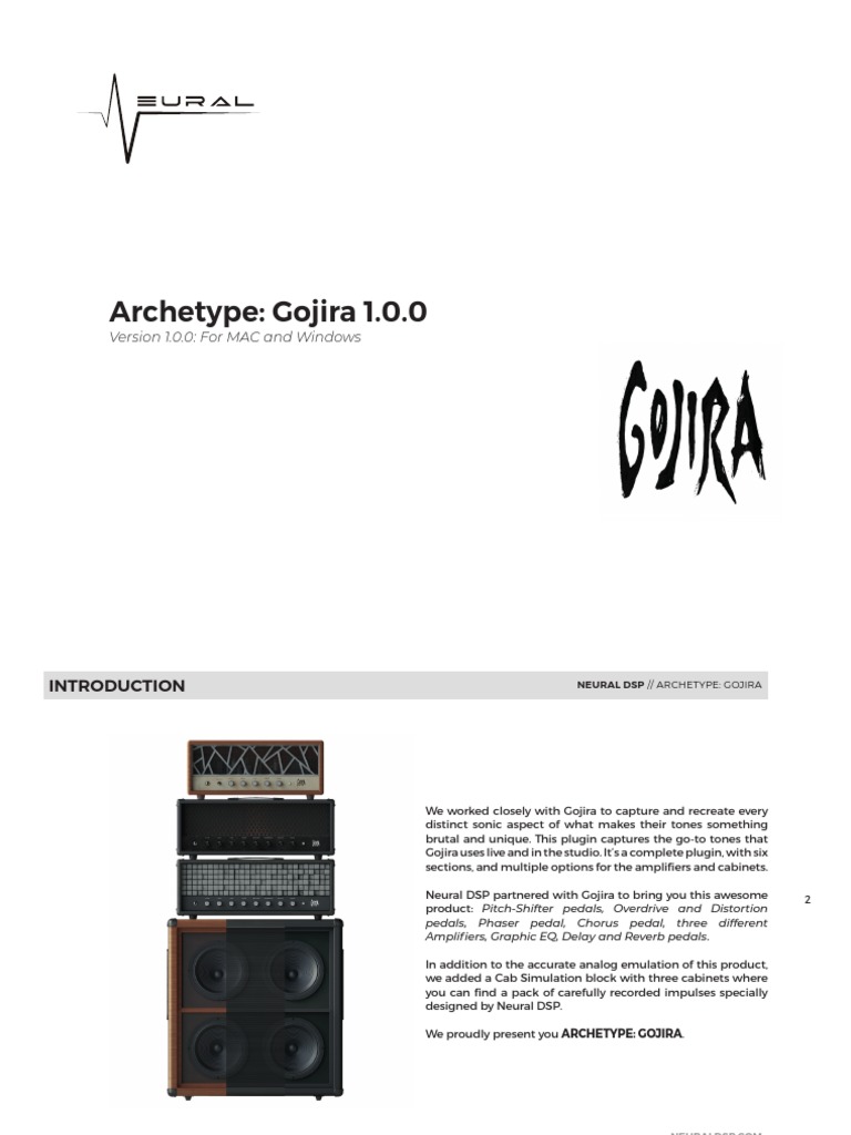 Archetype Gojira v1.0.0 | PDF | Equalization (Audio) | Sound Technology