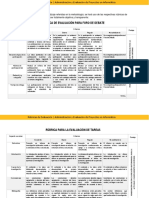 Rúbricas de Evaluación