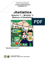 Statistics-8 - Q1 - Module 1 History of Statistics