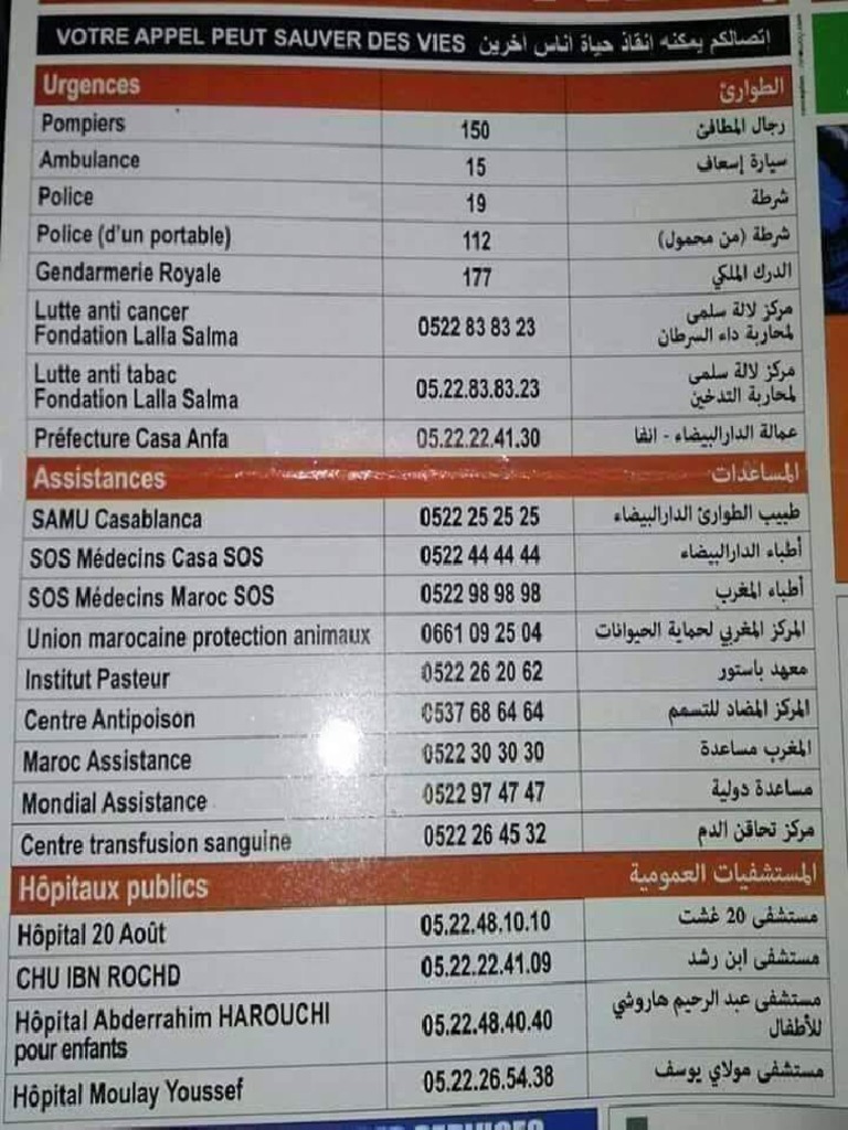 Numéros Importants PDF